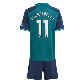 Arsenal Gabriel Martinelli #11 Tredje Kläder Barn 2023-24 Kortärmad (+ Korta byxor)